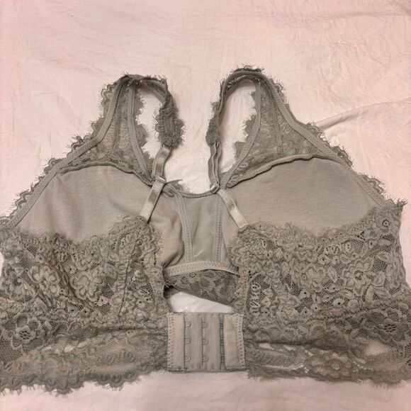 AERIE Dusty Blue Green Women's Bra Soft Intimates Adjustable Medium Bralette - Picture 2 of 2